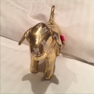 Gold mini pink dog